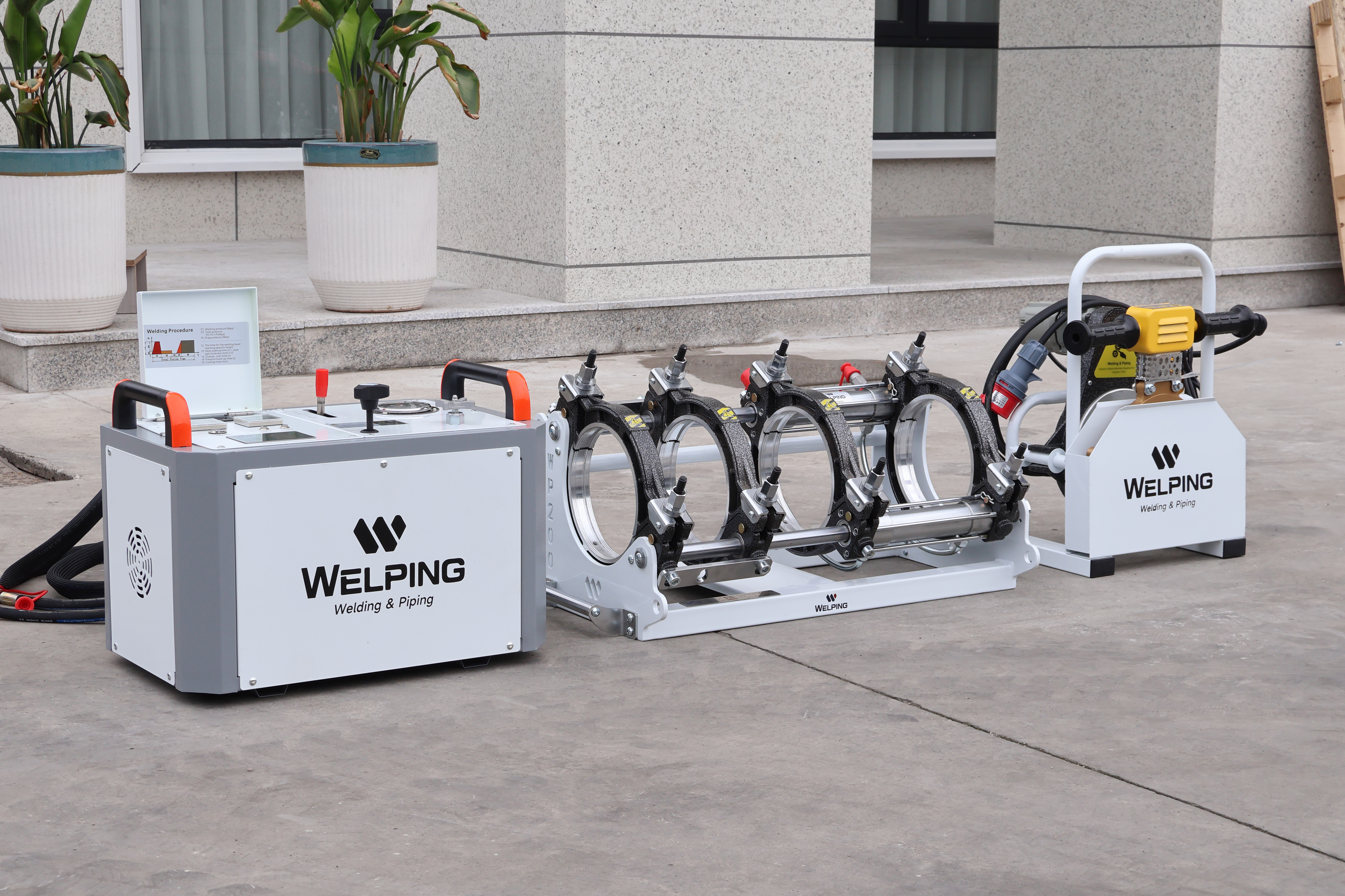 Üst düzey seri hidrolik HDPE boru füzyon kaynağı makinesi WP200A Pro