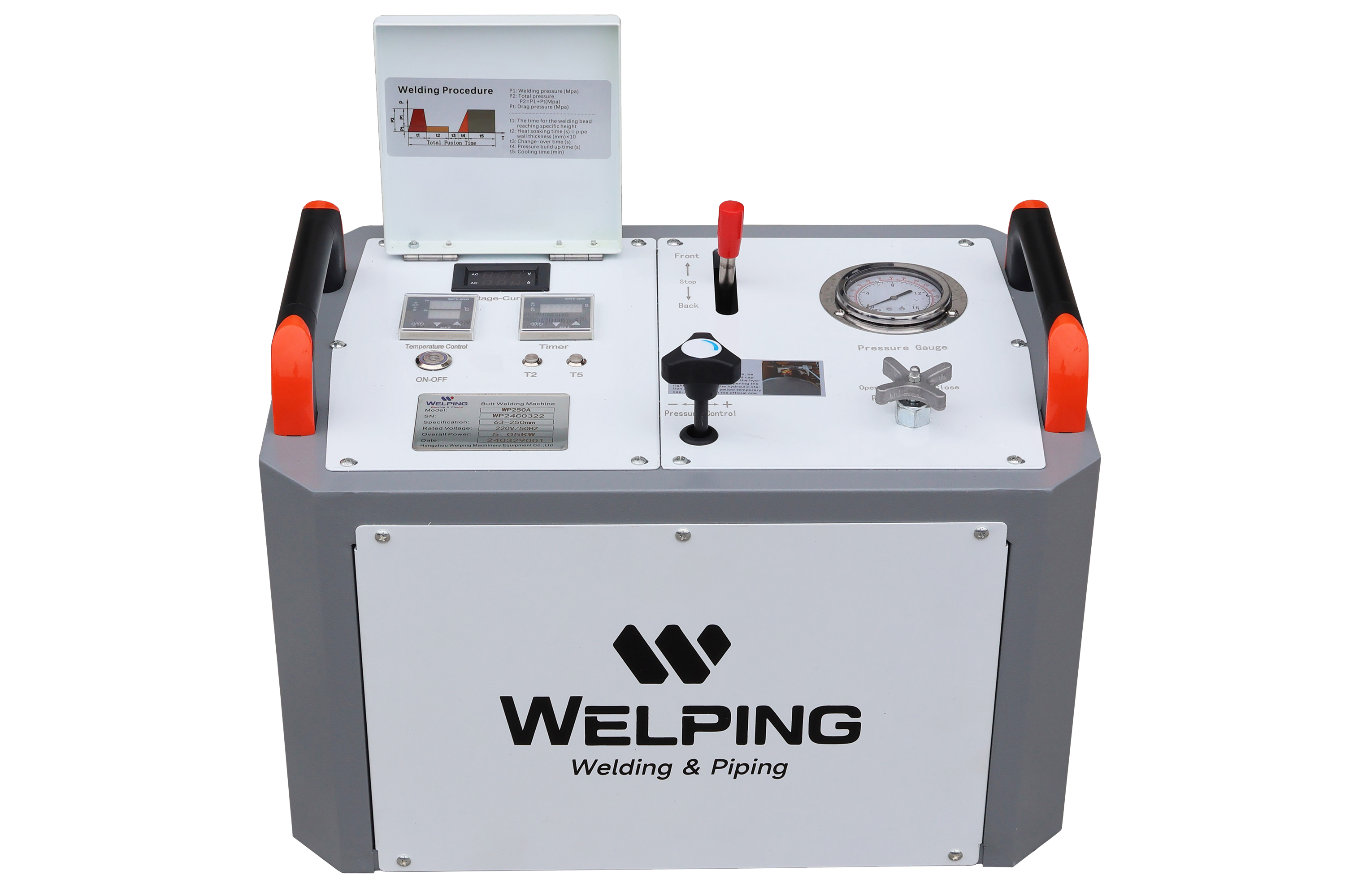 Üst düzey seri hidrolik HDPE boru füzyon kaynağı makinesi WP250a Pro
